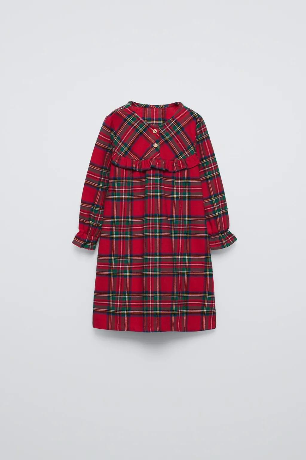 Niños ZARA 1½ - 6 Años·Pijamas<3-6 AÑOS/ CAMISÓN FRANELA CUADROS