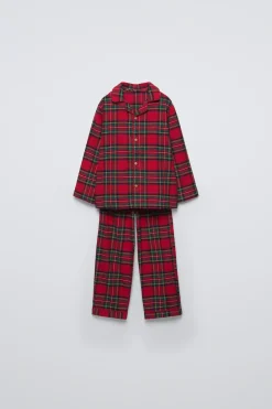 Niños ZARA 1½ - 6 Años·Pijamas|1½ - 6 Años·Pijamas<3-6 AÑOS/ PIJAMA CUADROS FRANELA