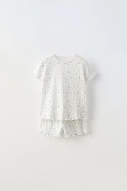 Niños ZARA 1½ - 6 Años·Pijamas<18 MESES - 6 AÑOS/ PIJAMA CALADOS FLORECITAS