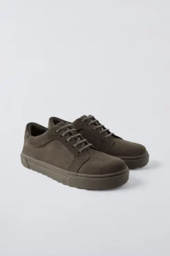 Niños ZARA 6 - 14 Años·Zapatos<BAMBA PIEL SERRAJE