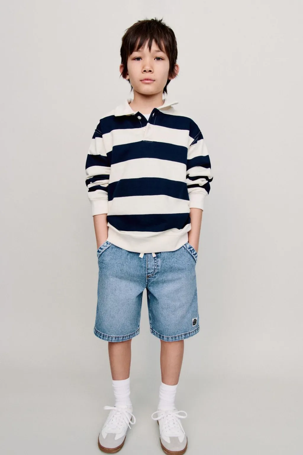 Niños ZARA 6 - 14 Años·Jeans<BERMUDA DENIM CORDÓN ETIQUETA