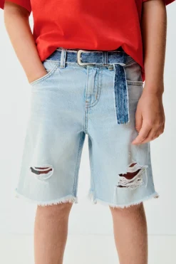 Niños ZARA 6 - 14 Años·Jeans<BERMUDA DENIM ROTOS