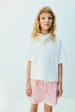 Niños ZARA 6 - 14 Años·Faldas / Bermudas<BERMUDA PALMERAS