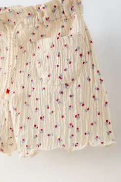 Niños ZARA 6 - 18 Meses·Conjuntos|6 - 18 Meses·Braguitas / Bermudas<BERMUDA TEXTURA FLORES