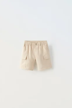 Niños ZARA 1½ - 6 Años·Faldas / Bermudas|1½ - 6 Años·Pantalones / Leggings<BERMUDA WAFFLE CARGO