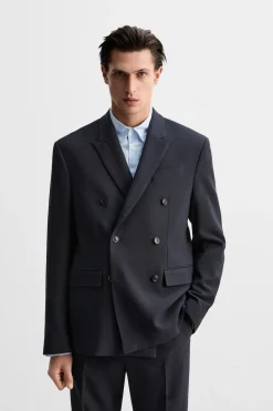 Discount BLAZER CRUZADA TRAJE ESPIGA Hombre Blazers