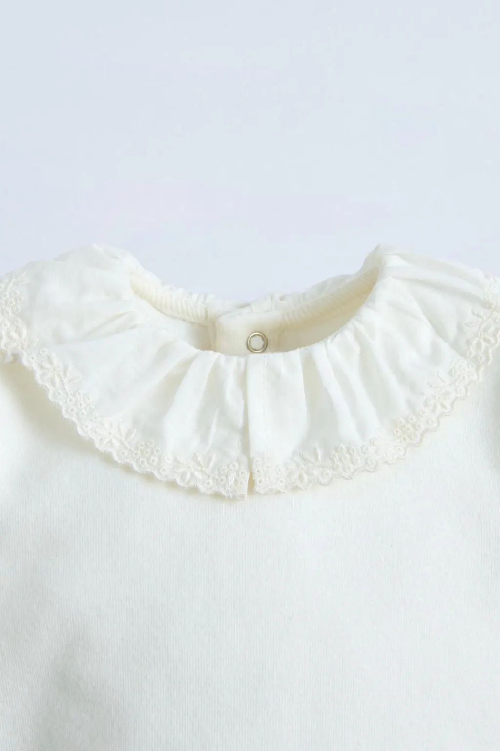 Niños ZARA 0 - 6 Meses·Bodies / Camisas|0 - 6 Meses·Básicos<BODY CUELLO BORDADO