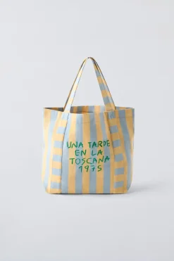 Niños ZARA 1½ - 6 Años·Bolsos / Mochilas|1½ - 6 Años·Bolsos / Mochilas<BOLSO SHOPPER RAYAS