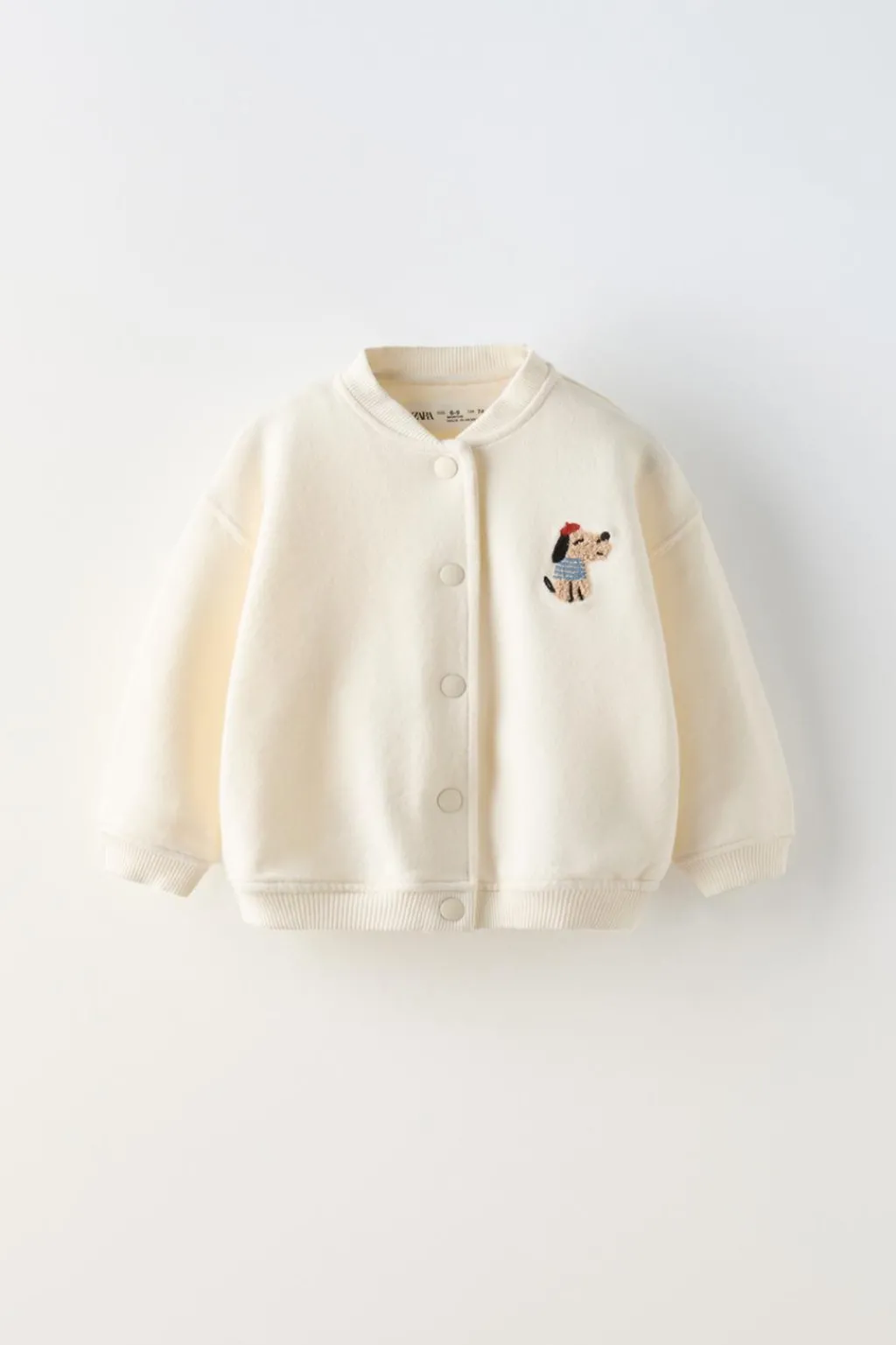 Niños ZARA 0 - 6 Meses·Sacos / Buzos|6 - 18 Meses·Abrigos / Buzos<BOMBER BORDADO PERRO