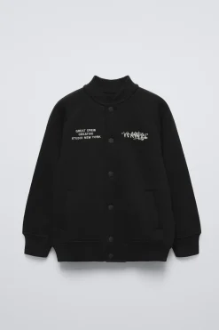 Niños ZARA 6 - 14 Años·Abrigos<BOMBER TEXTO BORDADO