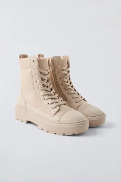 Niños ZARA 6 - 14 Años·Zapatos|6 - 14 Años·Zapatos<BOTÍN ACOLCHADO CORDONES
