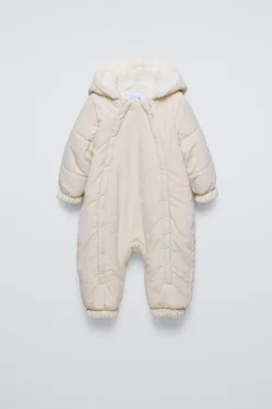 Niños ZARA 0 - 6 Meses·Sacos / Buzos|6 - 18 Meses·Abrigos / Buzos<BUZO BORREGUILLO NYLON