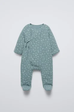 Niños ZARA 0 - 6 Meses·Sacos / Buzos|6 - 18 Meses·Abrigos / Buzos<BUZO TEXTURA FLORES