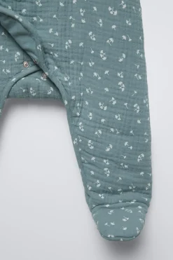 Niños ZARA 0 - 6 Meses·Sacos / Buzos|6 - 18 Meses·Abrigos / Buzos<BUZO TEXTURA FLORES