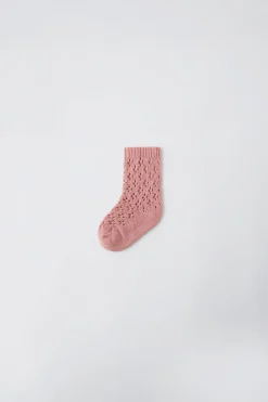 Niños ZARA 0 - 6 Meses·Punto|0 - 6 Meses·Ropa Interior / Pijamas<CALCETÍN CON LANA