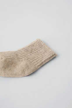 Niños ZARA 0 - 6 Meses·Punto|0 - 6 Meses·Ropa Interior / Pijamas<CALCETÍN CON LANA Y CASHMERE