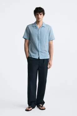Best CAMISA ALGODÓN - SEDA RAYAS Hombre Camisas