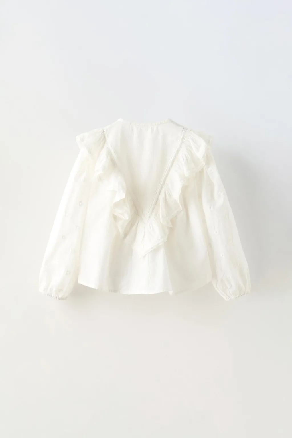 Niños ZARA 1½ - 6 Años·Camisas<CAMISA BORDADA VOLANTE