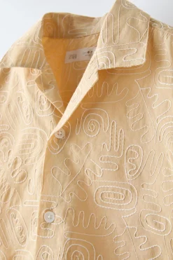Niños ZARA 6 - 14 Años·Camisas / Sobrecamisas<CAMISA BORDADOS