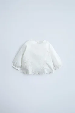 Niños ZARA 0 - 6 Meses·Bodies / Camisas|0 - 6 Meses·Básicos<CAMISA BORDADOS