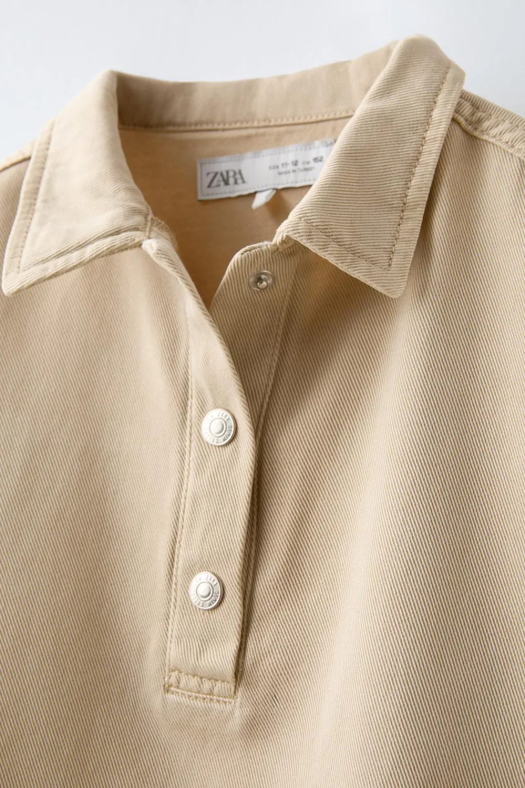 Niños ZARA 6 - 14 Años·Blusas / Camisas<CAMISA BOTONES CROP