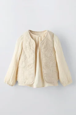 Niños ZARA 6 - 14 Años·Blusas / Camisas<CAMISA COMBINADA CHALECO BORDADO