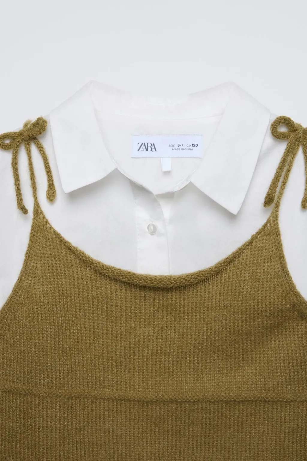 Niños ZARA 6 - 14 Años·Blusas / Camisas<CAMISA COMBINADA TOP PUNTO