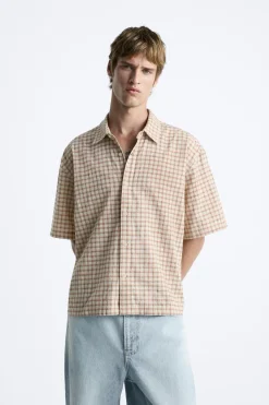 Sale CAMISA CROPPED FIT CUADROS Hombre Camisas