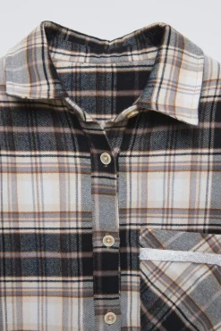 Niños ZARA 6 - 14 Años·Blusas / Camisas<CAMISA CUADROS BOLSILLO