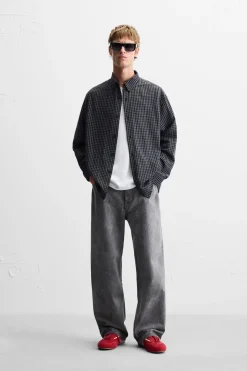 Sale CAMISA CUADROS RELAXED FIT Hombre Camisas