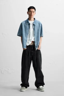 Sale CAMISA DENIM CREMALLERA Hombre Camisas