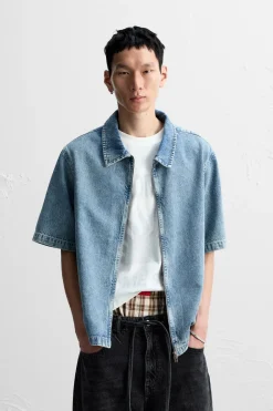 Sale CAMISA DENIM CREMALLERA Hombre Camisas
