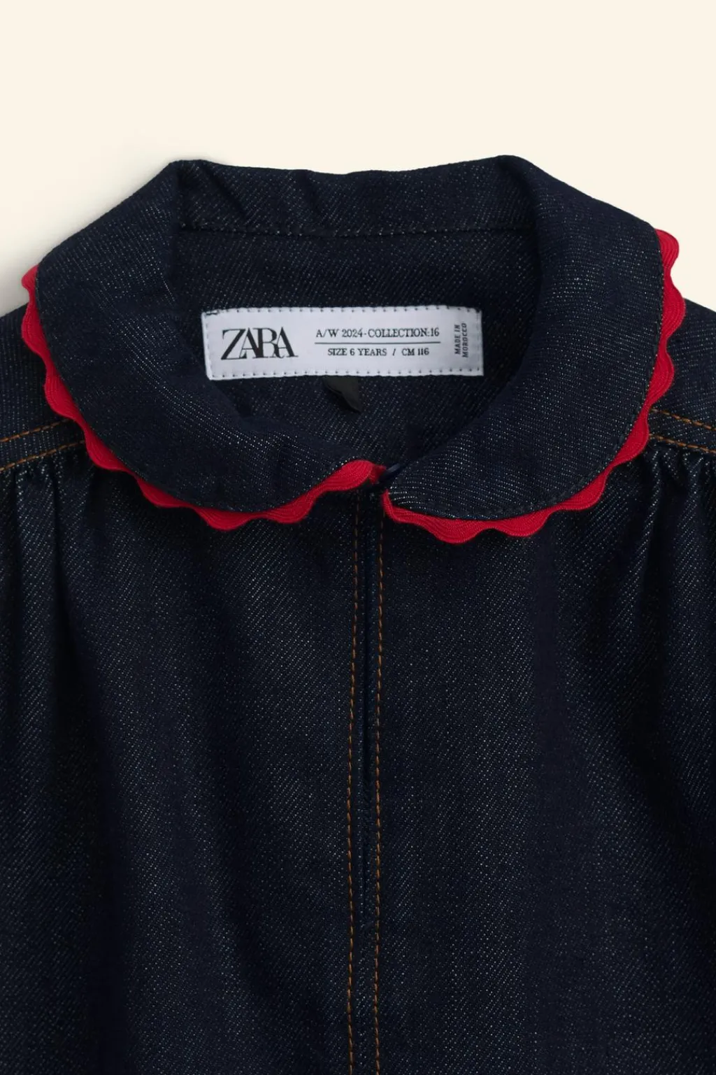 Niños ZARA 6 - 14 Años·Blusas / Camisas<CAMISA DENIM CUELLO ONDAS LIMITED EDITION