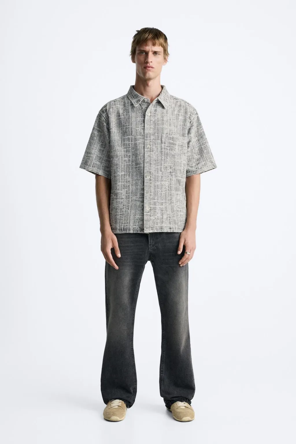 Best CAMISA DENIM JACQUARD Hombre Camisas