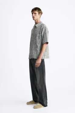 Best CAMISA DENIM JACQUARD Hombre Camisas