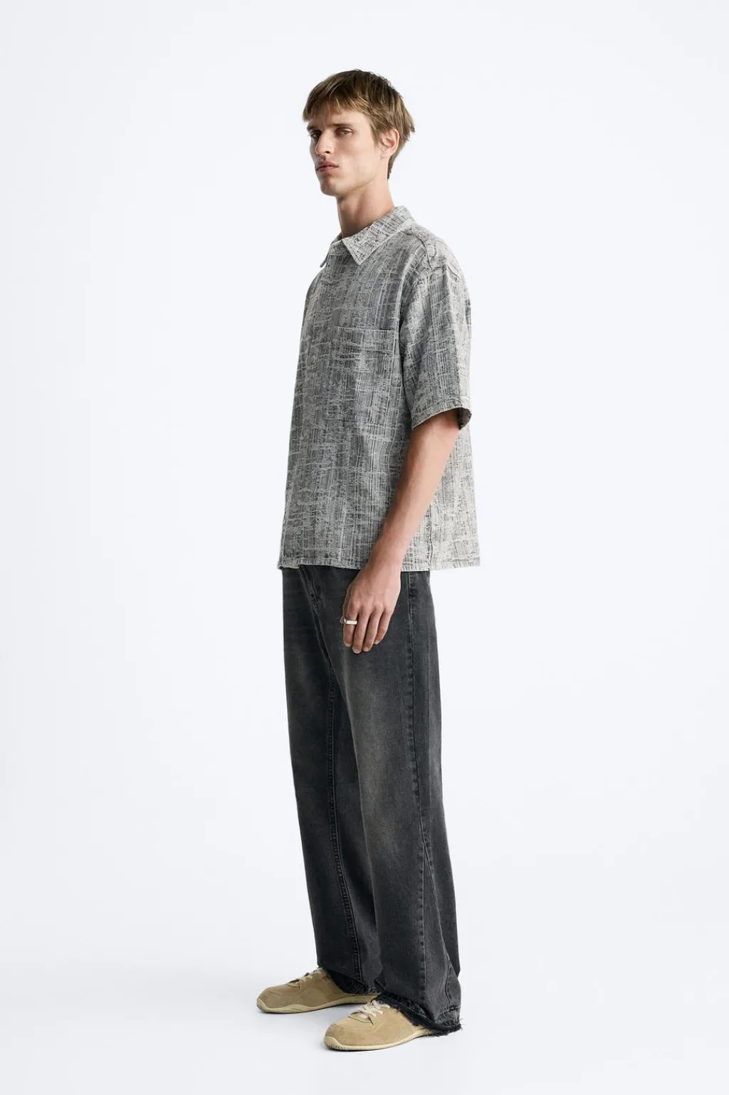 Best CAMISA DENIM JACQUARD Hombre Camisas