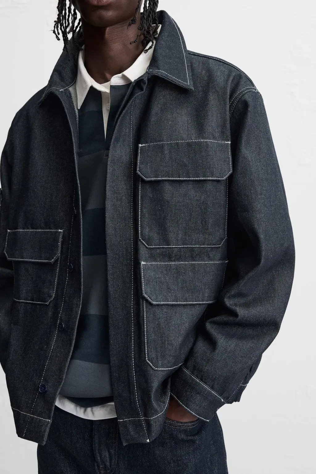 Hot CAMISA DENIM OVERSIZE BOLSILLOS Hombre Camisas|Sobrecamisas