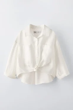 Niños ZARA 6 - 14 Años·Blusas / Camisas<CAMISA FLUIDA NUDO