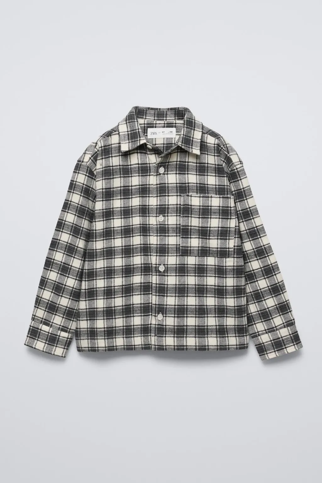 Niños ZARA 6 - 14 Años·Camisas / Sobrecamisas<CAMISA FRANELA CUADROS