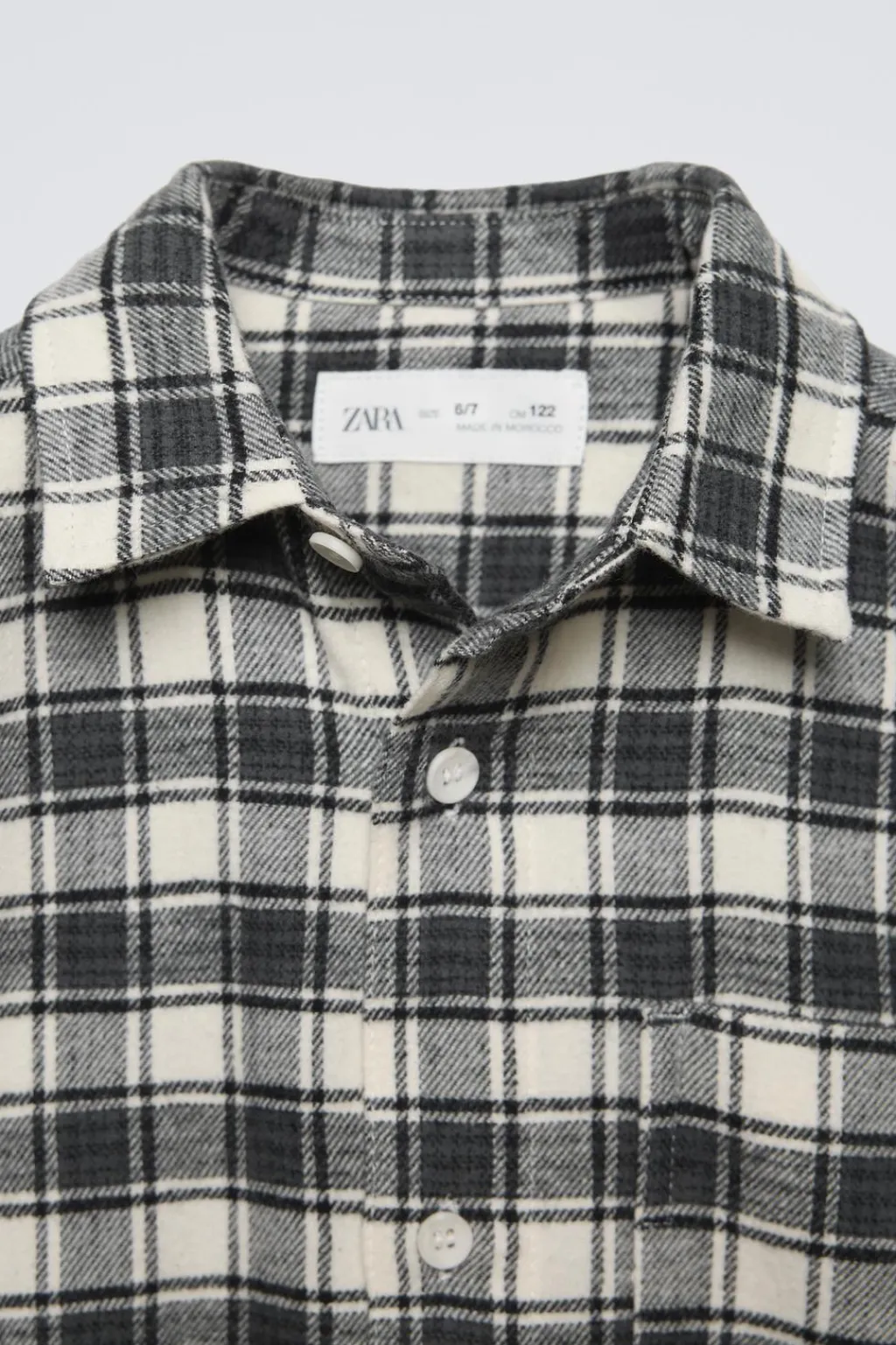 Niños ZARA 6 - 14 Años·Camisas / Sobrecamisas<CAMISA FRANELA CUADROS
