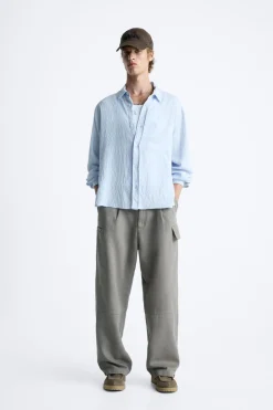 Sale CAMISA JACQUARD RAYAS Hombre Camisas