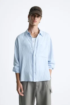 Sale CAMISA JACQUARD RAYAS Hombre Camisas