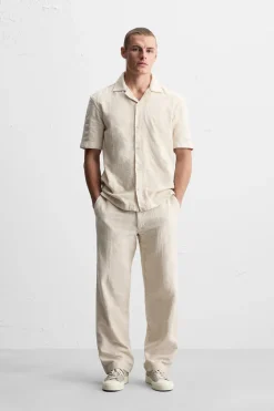 Sale CAMISA JACQUARD RAYAS Hombre Camisas