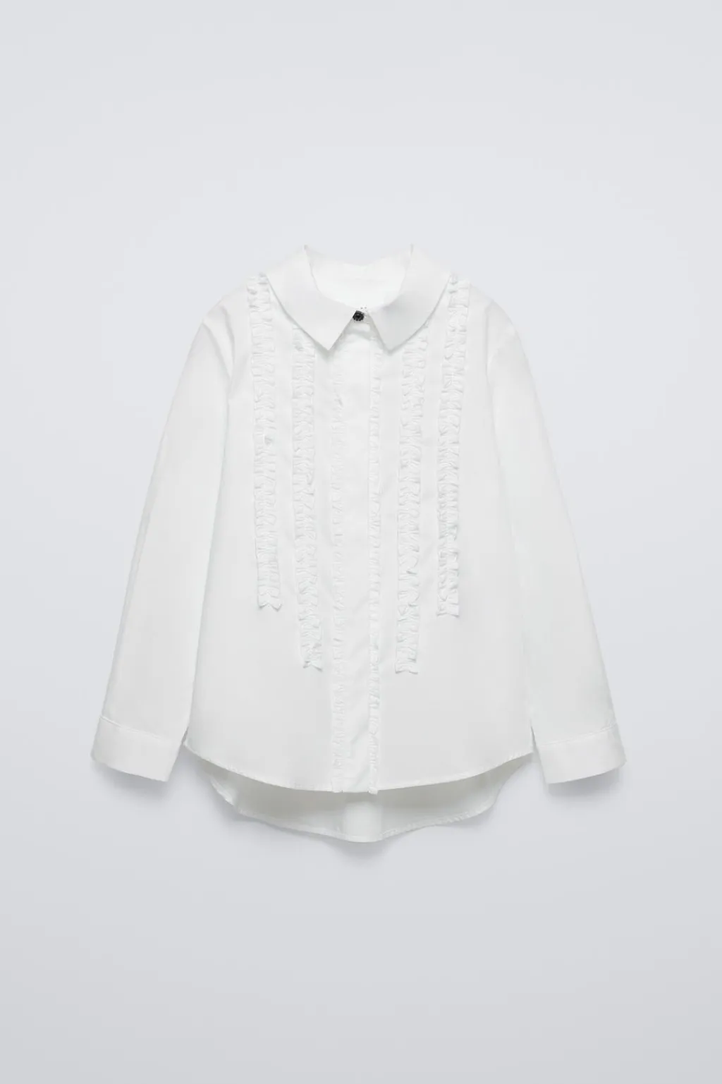 Niños ZARA 6 - 14 Años·Blusas / Camisas<CAMISA POPELÍN CHORRERAS