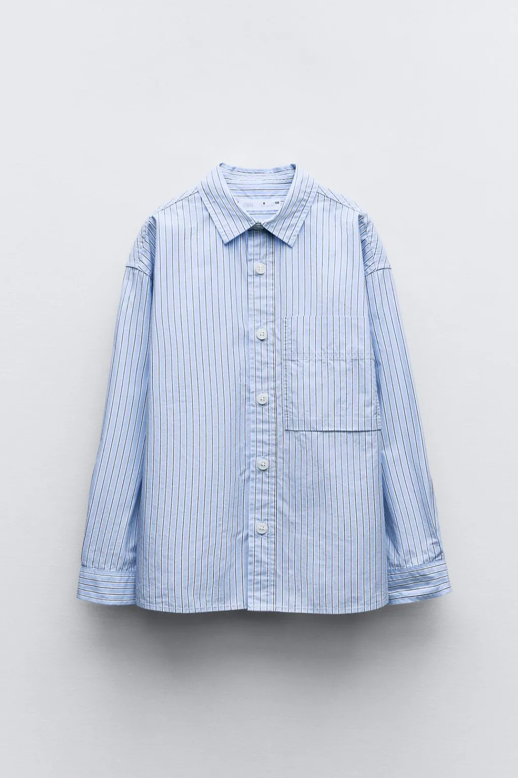 Niños ZARA 6 - 14 Años·Camisas / Sobrecamisas<CAMISA RAYAS BOLSILLOS