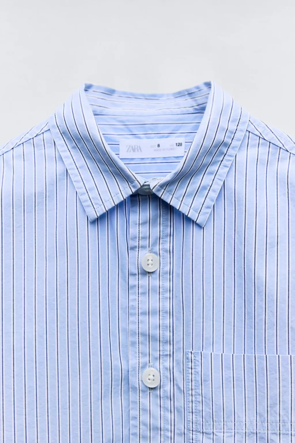 Niños ZARA 6 - 14 Años·Camisas / Sobrecamisas<CAMISA RAYAS BOLSILLOS