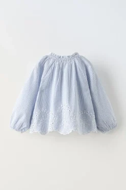 Niños ZARA 1½ - 6 Años·Camisas<CAMISA RAYAS BORDADO SHIFFLY