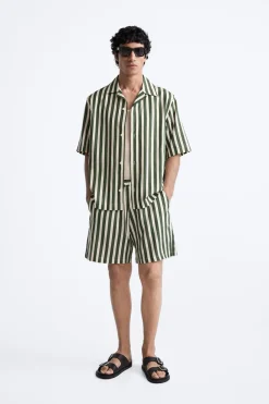 Sale CAMISA RAYAS LINO - VISCOSA Hombre Camisas