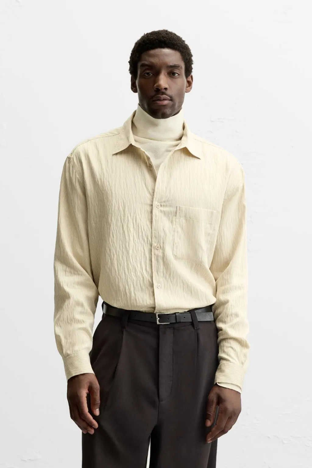 Sale CAMISA RAYAS MEZCLA MODAL Hombre Camisas