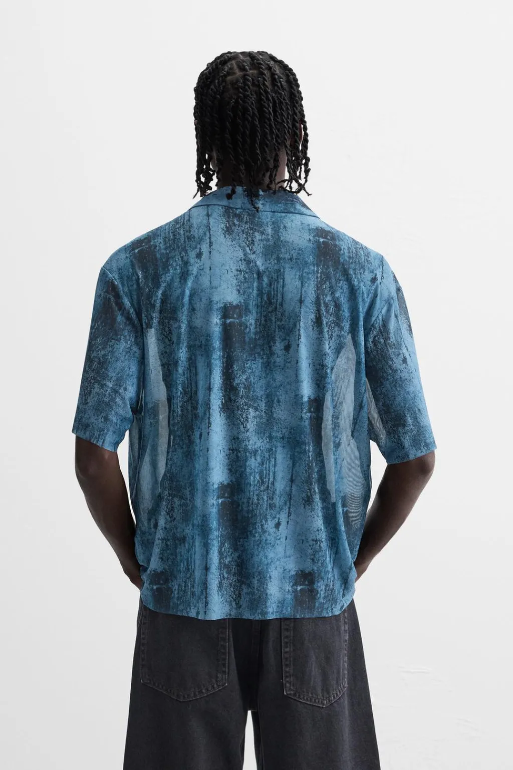Sale CAMISA SEMITRANSPARENTE ESTAMPADA Hombre Camisas